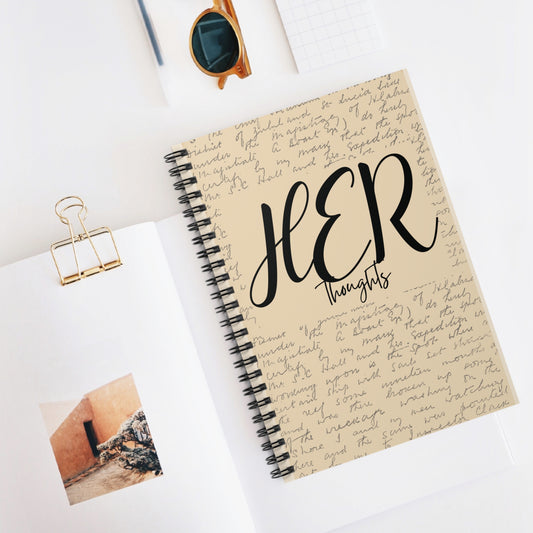 "HER" thoughts spiral notebook