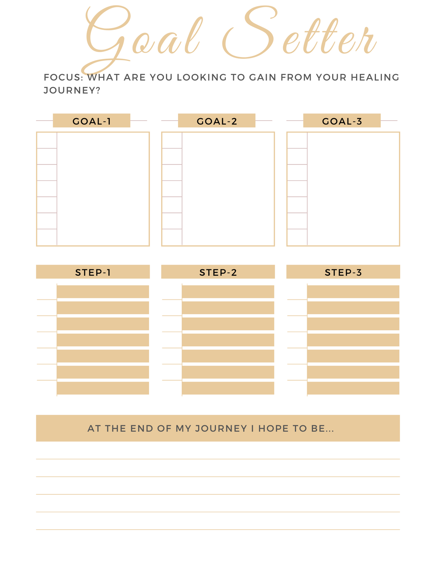 Healing Blueprint Journal (6-month Undated)